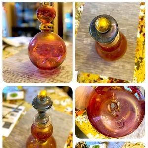 vintage Christallerie iridescent pink vase